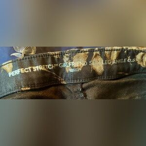 Perfect Stretch Girlfriend Jeans - Black and gold floral